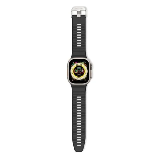 Decoded AppleWatch 49/45/44/42 mm Gen 1-9-SE Silicone Ultra Traction Strap - black